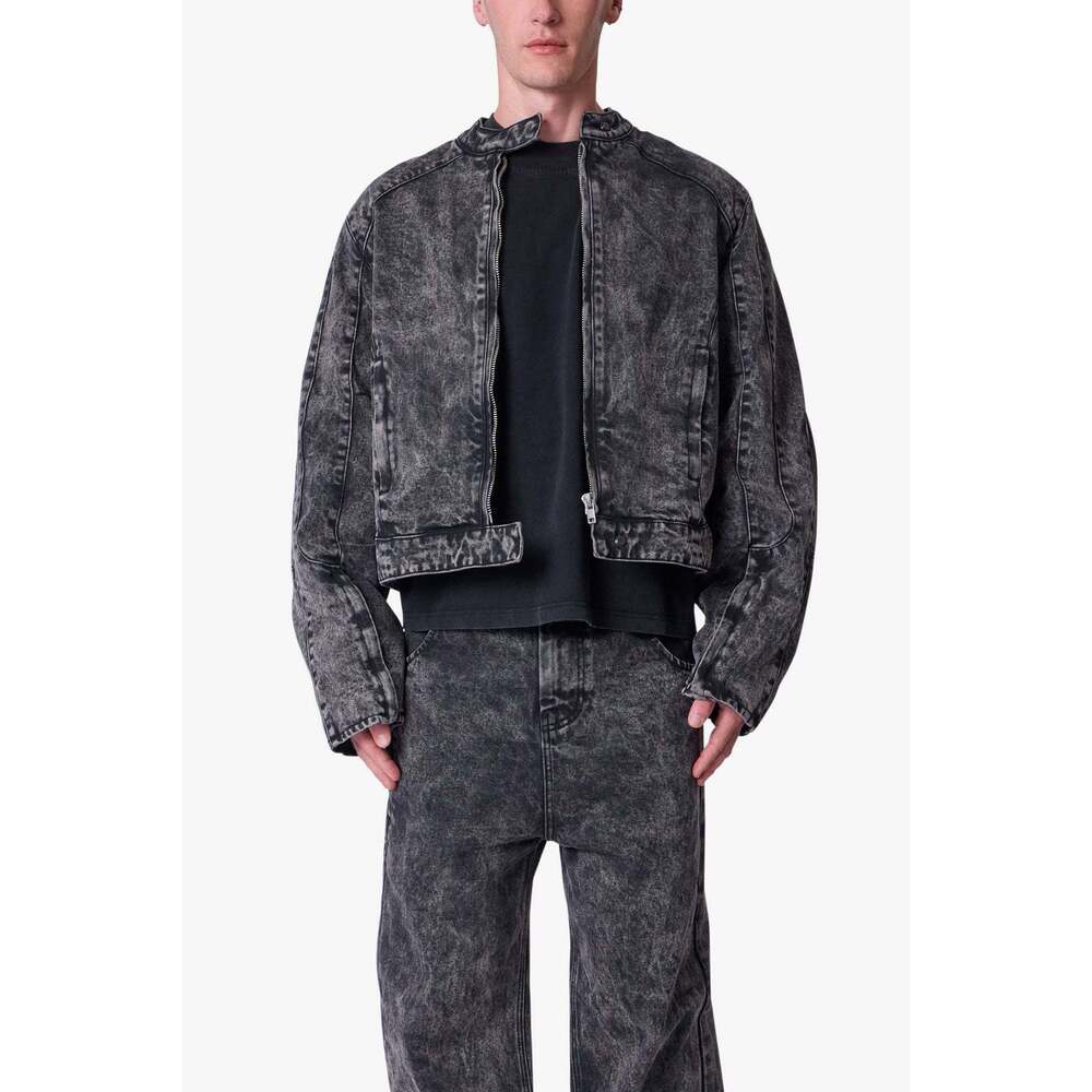 mnml Moto Denim Jacket - Vintage Black Size MVintage Black / M